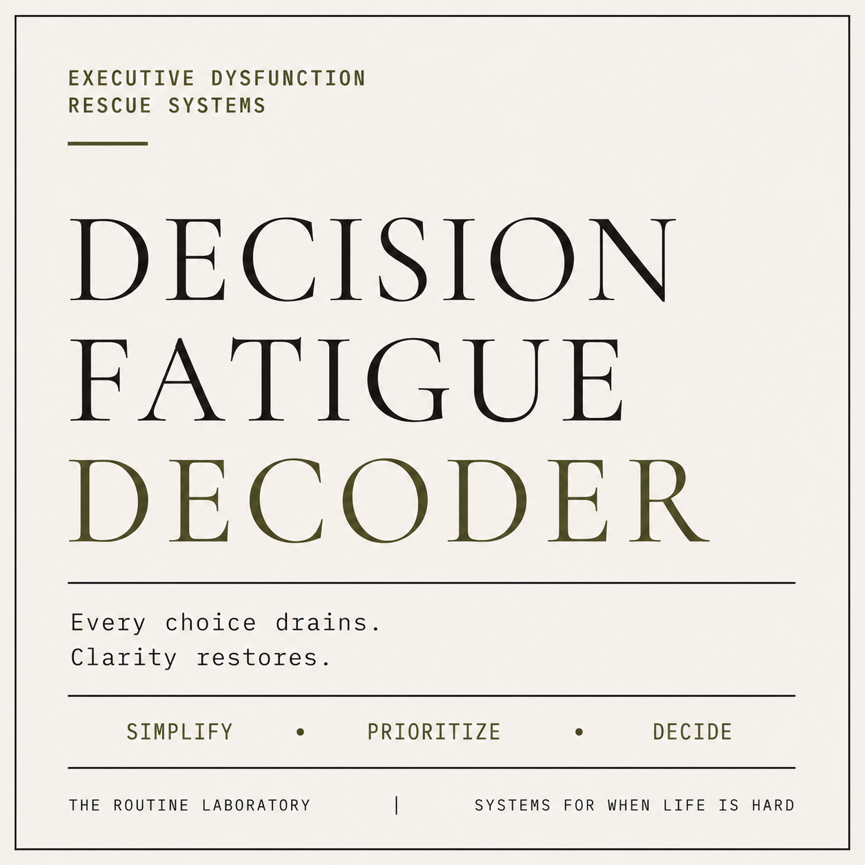 Decision Fatigue Decoder