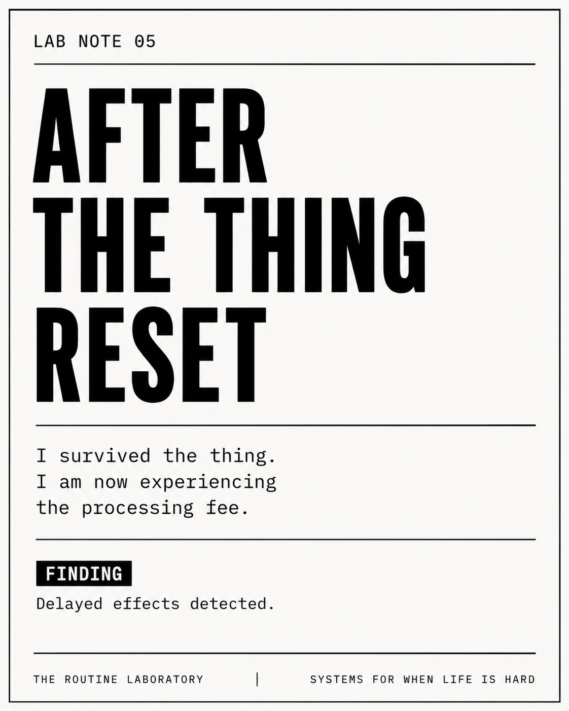 After-The-Thing Reset