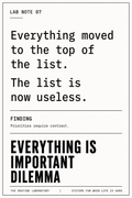 Everything-Is-Important Dilemma