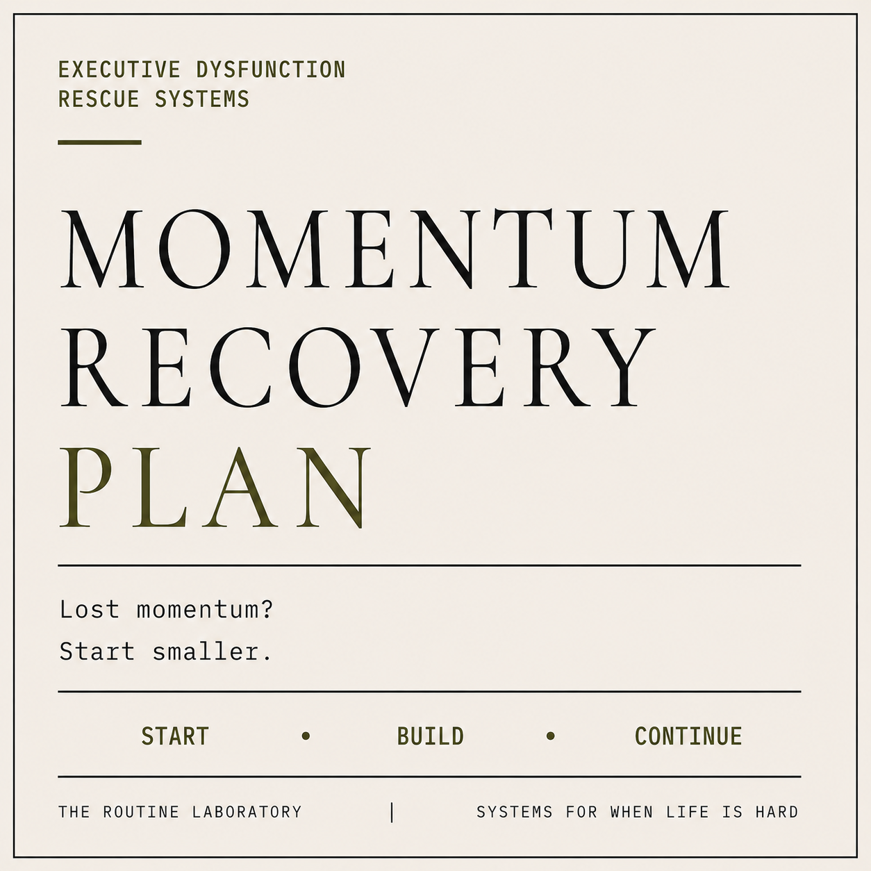 Momentum Recovery Plan