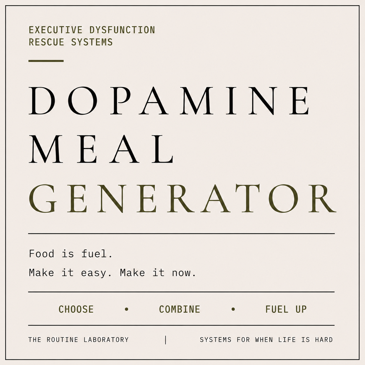 Dopamine Meal Generator