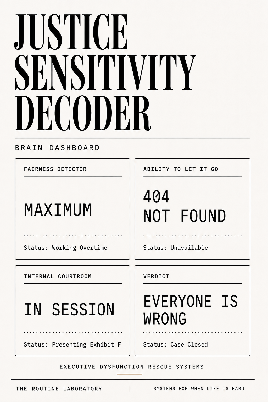Justice Sensitivity Decoder