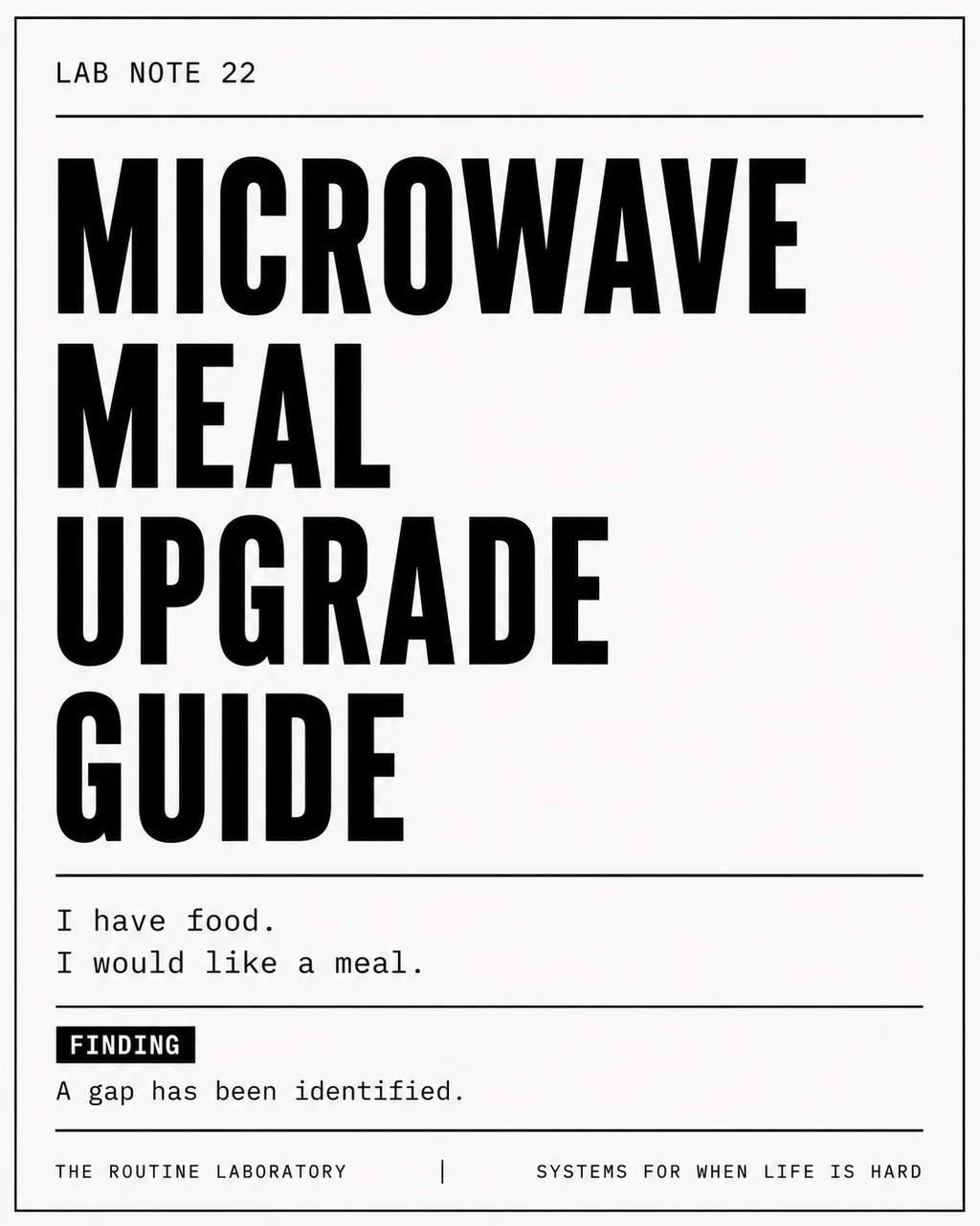 Microwave Meal Upgrade Guide