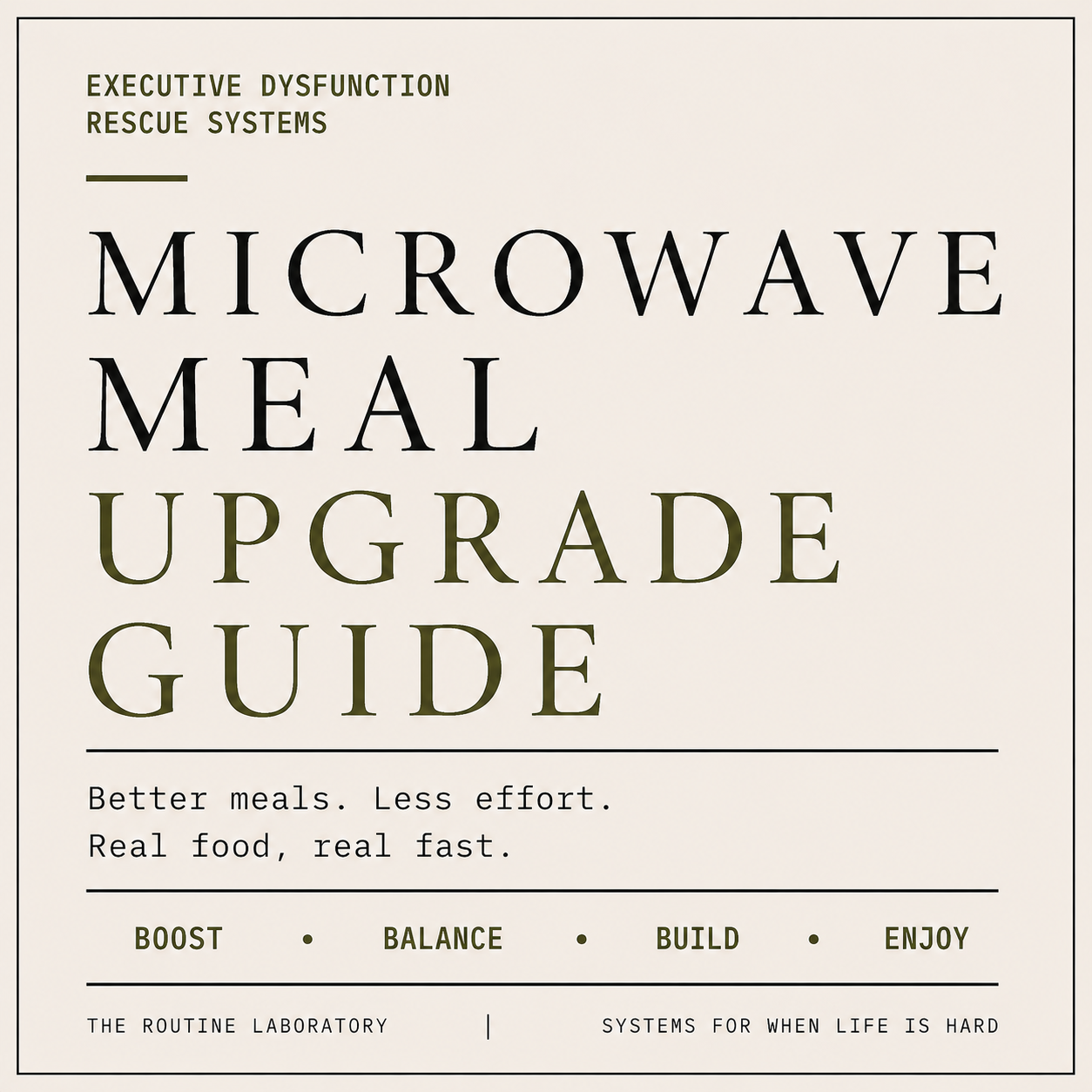 Microwave Meal Upgrade Guide