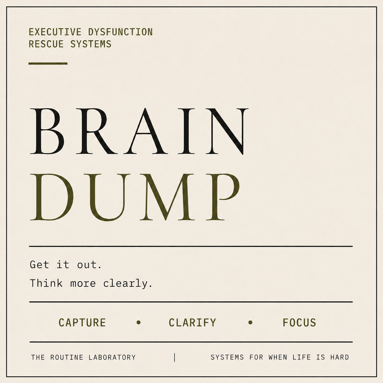 Brain Dump