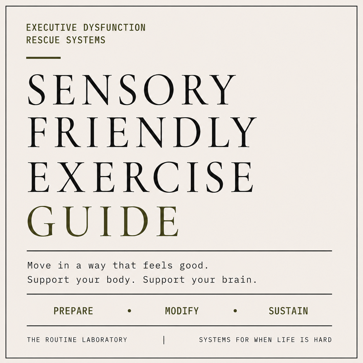 Sensory-Friendly Exercise Guide