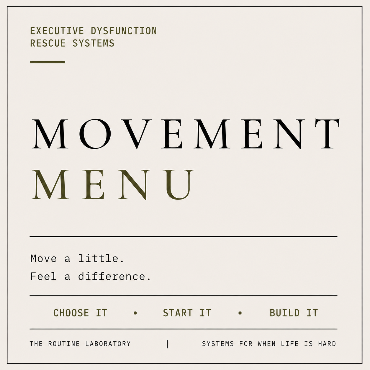 Movement Menu