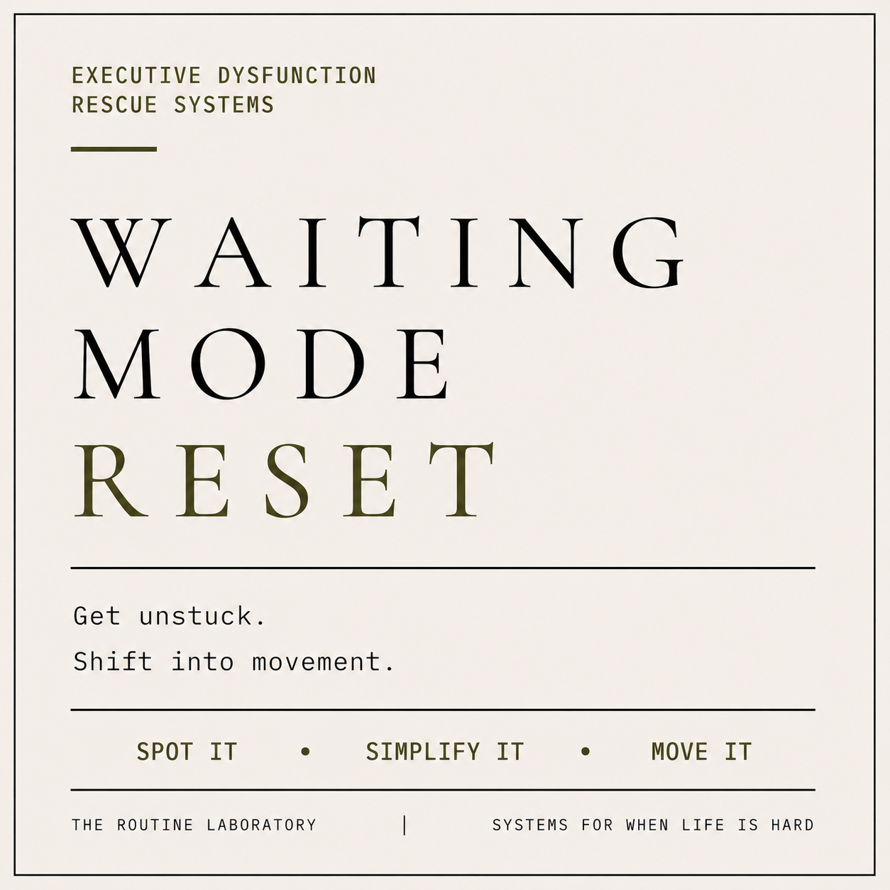 Waiting Mode Reset