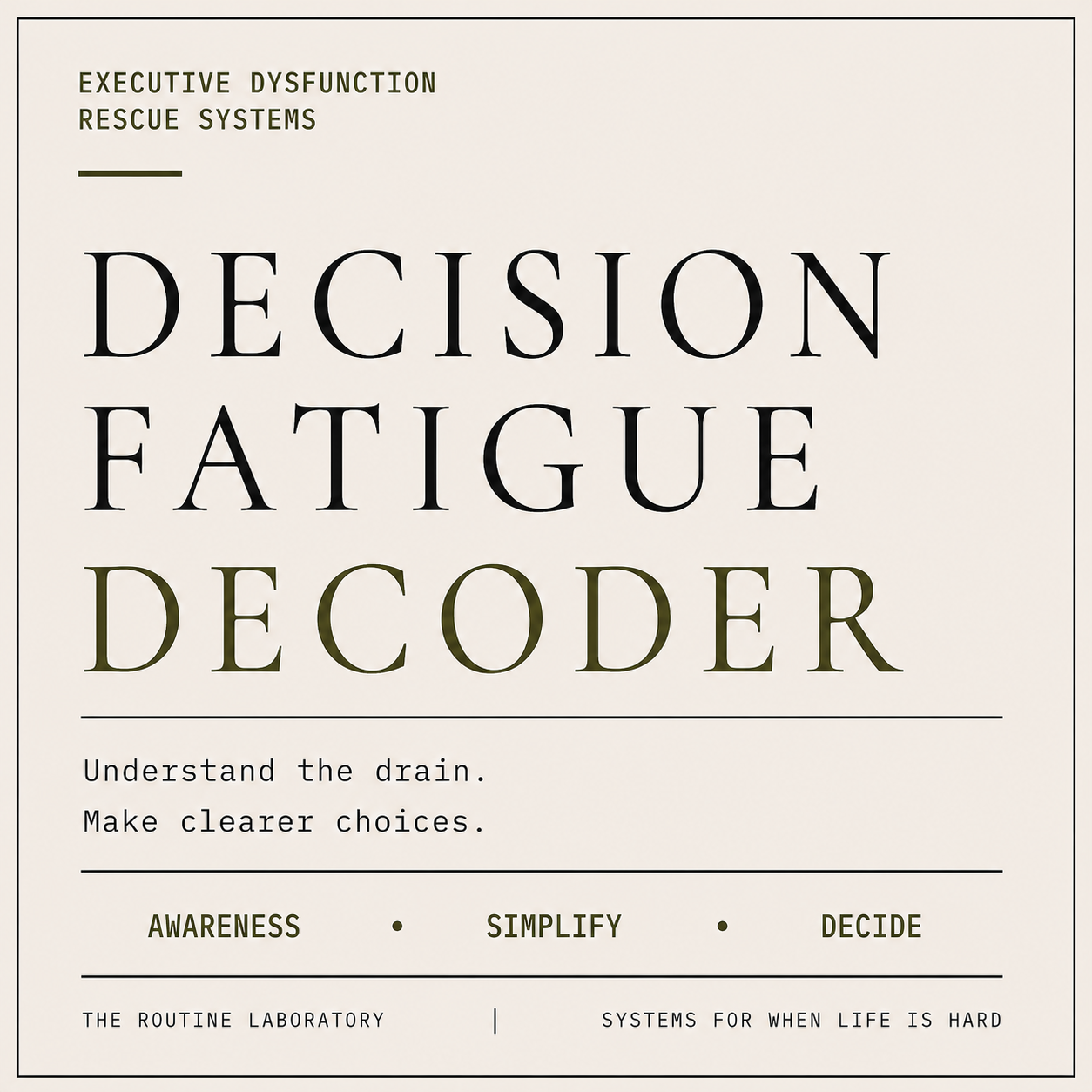 Decision Fatigue Decoder