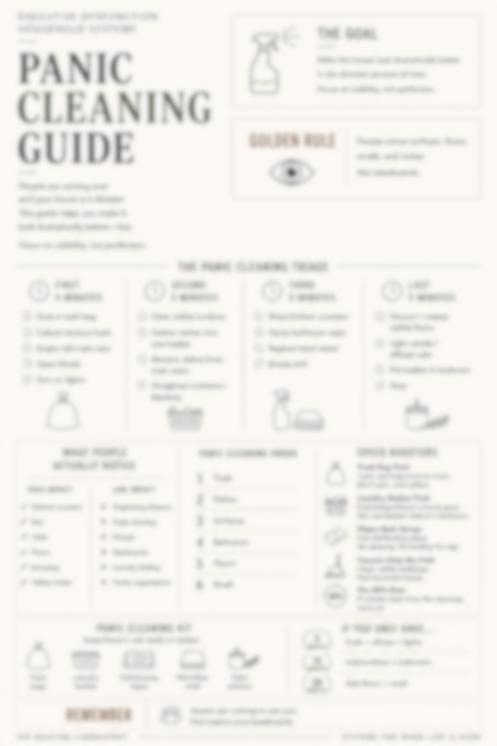 Panic Cleaning Guide