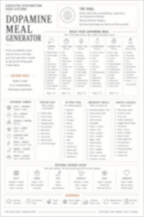 Dopamine Meal Generator