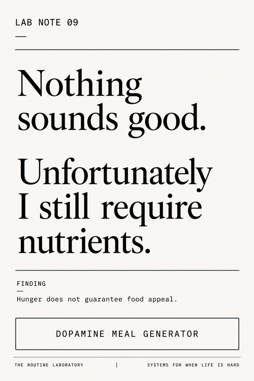 Dopamine Meal Generator
