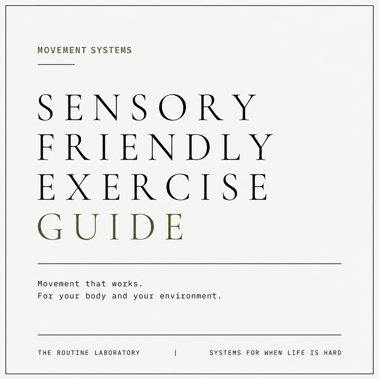 Sensory-Friendly Exercise Guide
