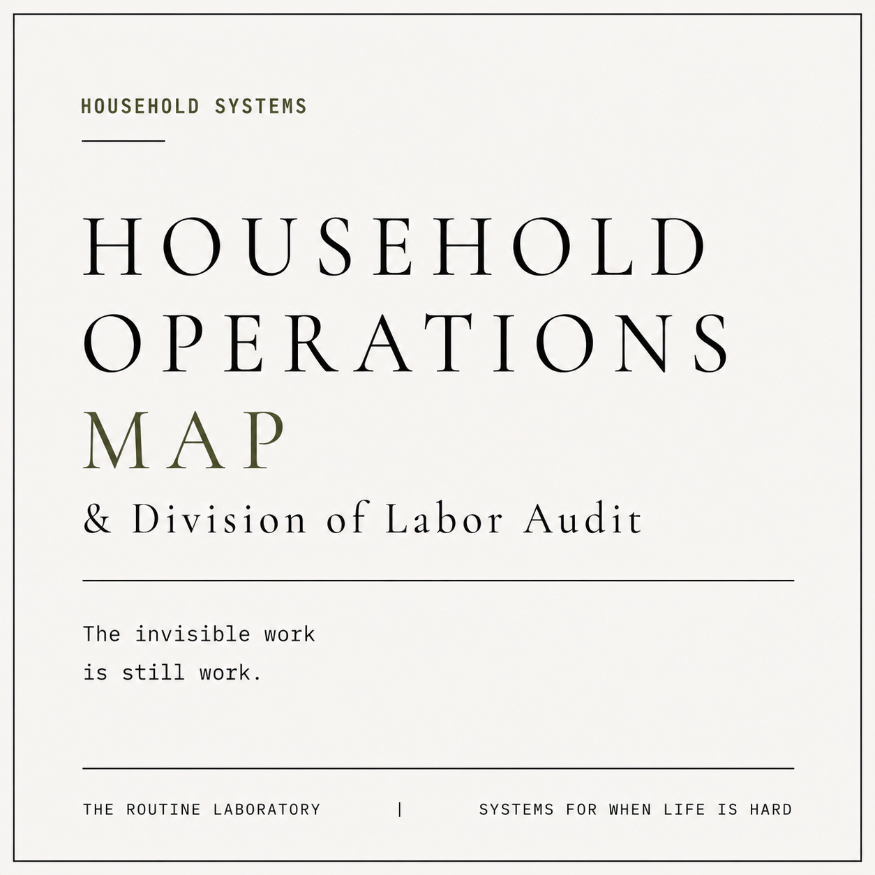 Household Operations Map & Ownership Audit