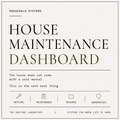 House Maintenance Dashboard