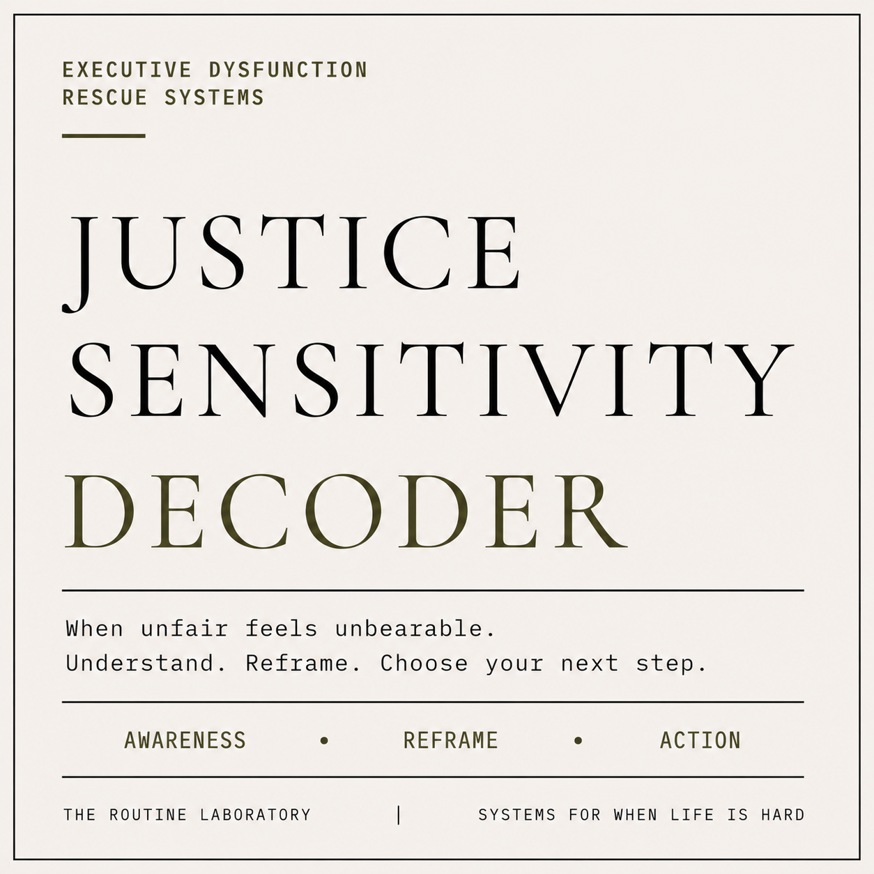 Justice Sensitivity Decoder