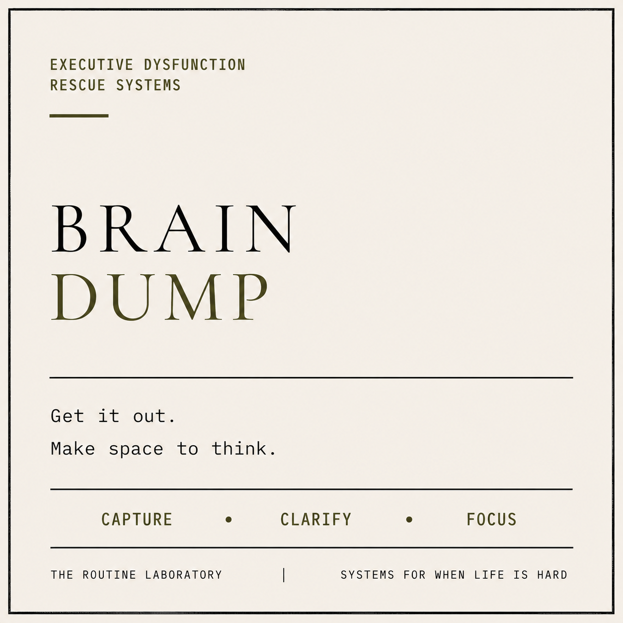 Brain Dump