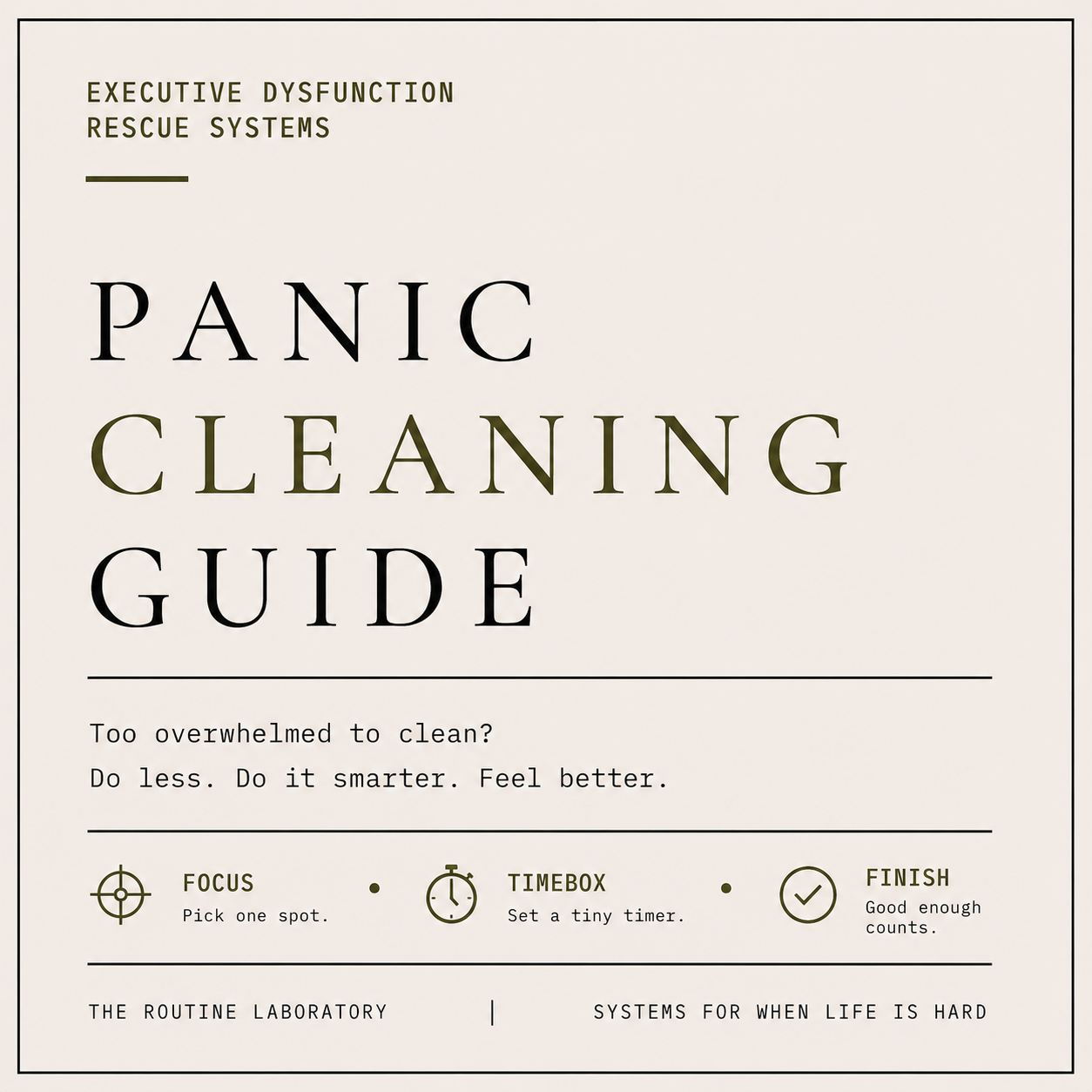 Panic Cleaning Guide